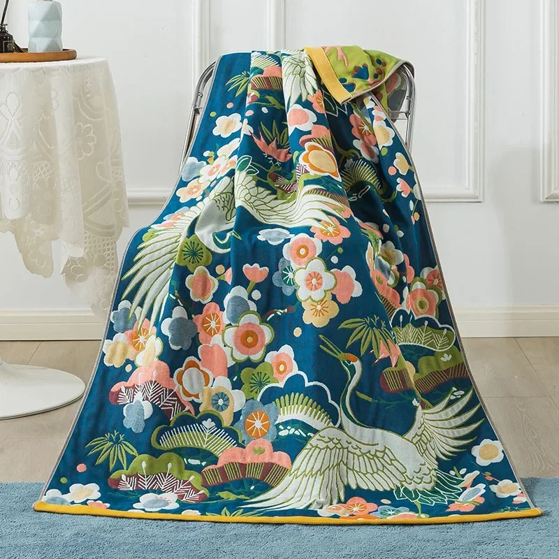 Boho Cotton Bath Towel For Adults Soft Skin-friendly Absorbent Larger Towel Bathroom Multifunctional Cover Blanket Gauze Wrap