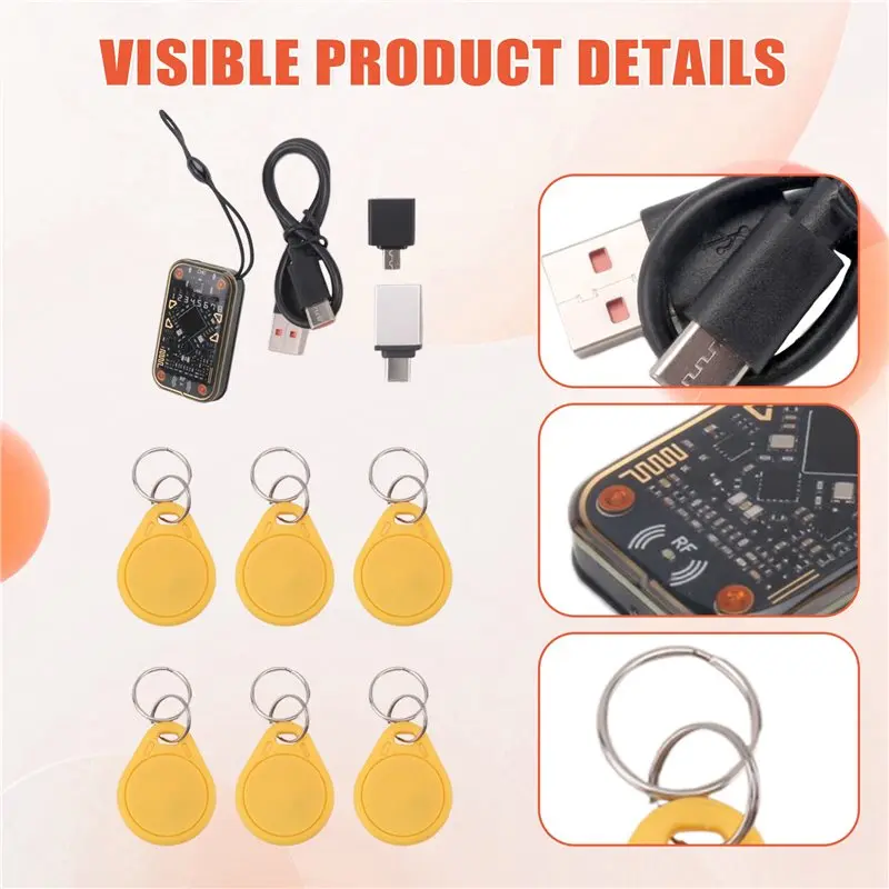 【Shop Now】Chameleon Ultra V2.0 RFID Ultimate Emulator NFC Duplicator+3XCUID 6XUID Keychain 125Khz 13.56Mhz Card Decode RFID Read