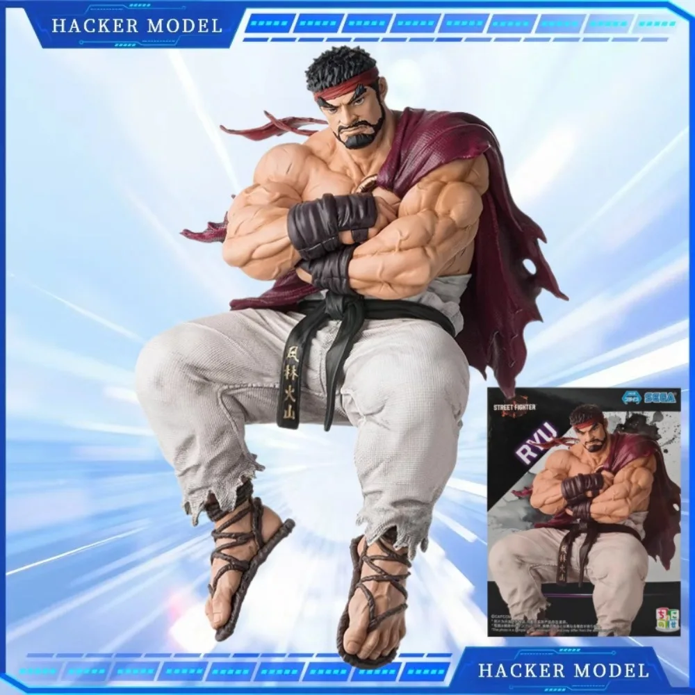 

SEGA, натуральная уличная истребитель 6, аниме-игровая фигурка Ryu, экшн-фигурка, стопор для лапши, ручная модель Ryu, украшение для персонажа, подарок
