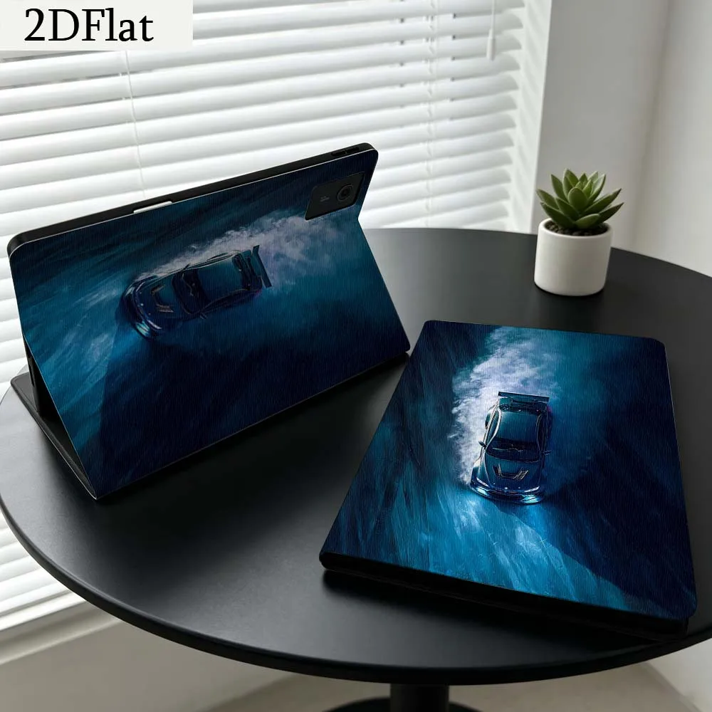 Silver Sports Car Wheel For Lenovo Xiaoxin Pad Pro Tab K11 K10 Y900 3rd Y700 P11 P12 11.5 12.7 8.8 Inch Tablet Case Gift