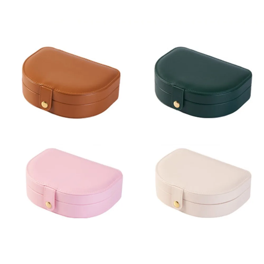 الراقية بو الجلود صندوق مجوهرات سعة كبيرة مزدوجة الطبقات مجوهرات المنظم بلون رائعة السفر مجوهرات حالة السفر