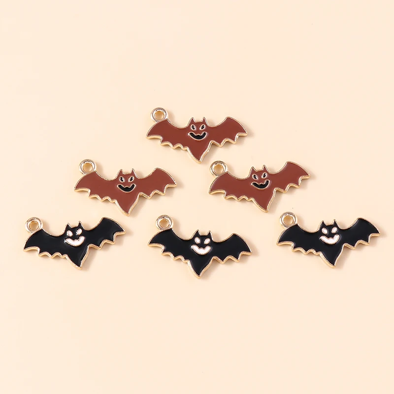 

20pcs 22x14mm Cute Enamel Halloween Bat Charms Pendants for Jewelry Making Earrings Necklaces Bracelets DIY Crafts Accessories﻿