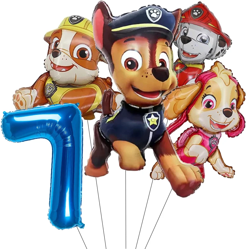 PAW Patrol Birthday Party Decorations Latex Aluminum Foil Balloons Disposable Tableware Kids Event Supplies Chase Marshall Skye