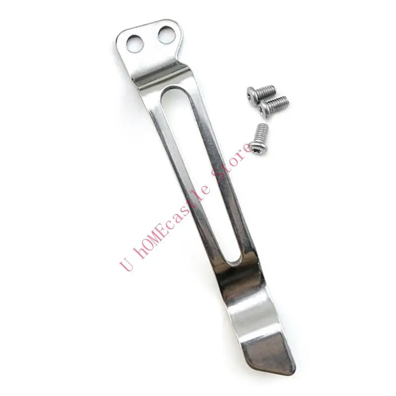 63HF Stainless Steel Folding Cutter Back Clip for Tool Part Replacement Pocket Carry Fix