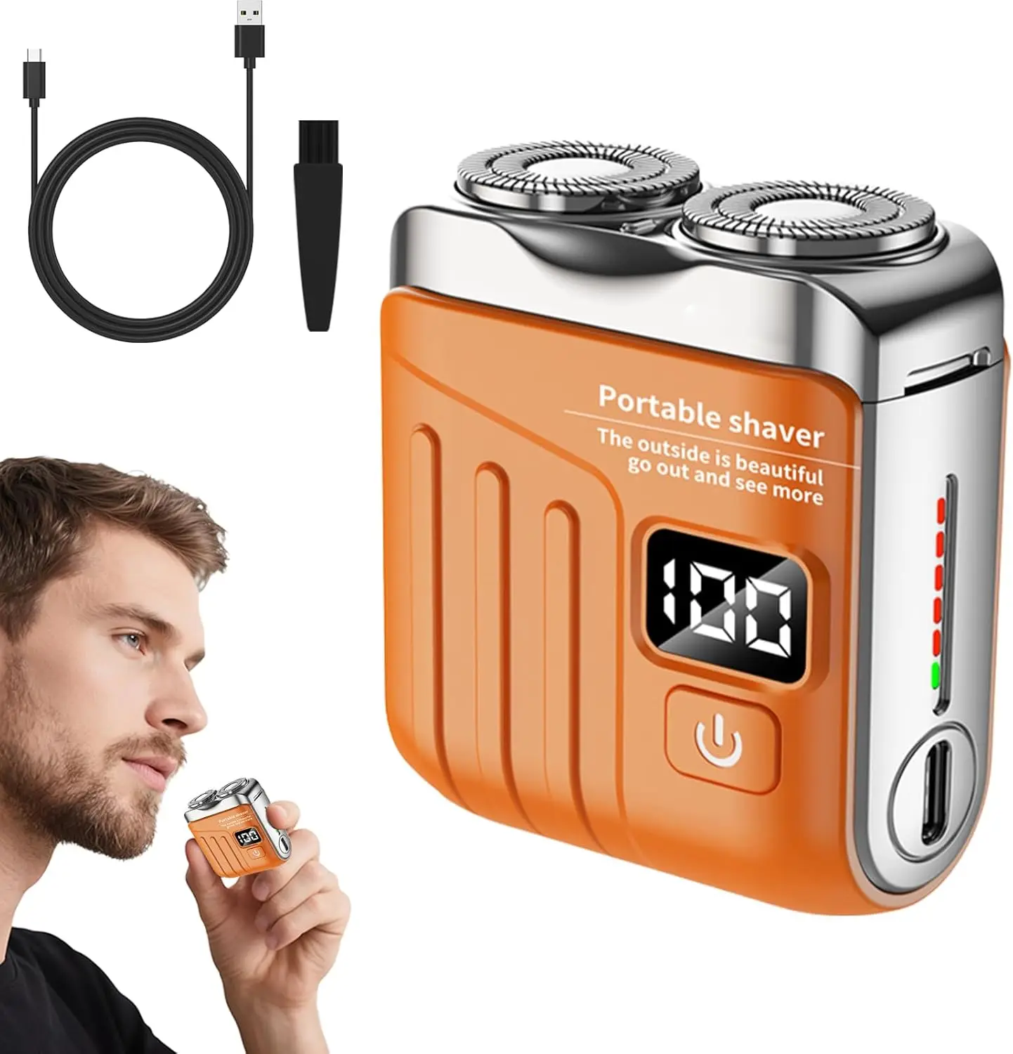 

Электробритва с интеллектуальным LED-дисплеем, мотором 9000 об/мин, 180 днями работы в режиме ожидания, водонепроницаемым корпусом, быстрой зарядкой за 1 час, портативная.