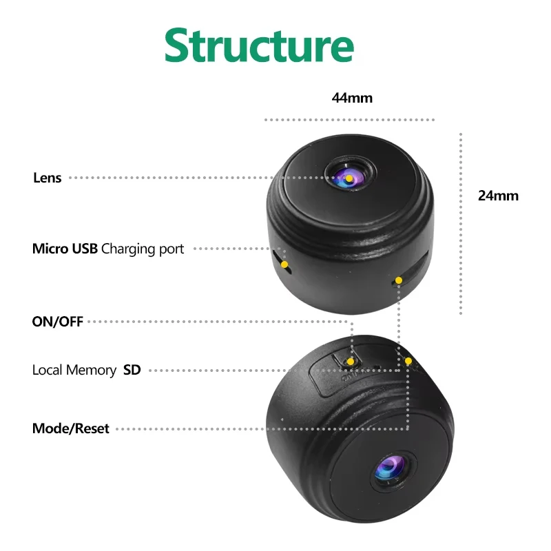 WiFi Monitoring Camera Wireless Video Recorder Security Protection HD Mini Camera Smart Home Monitoring Camera For Infants Pets image 5