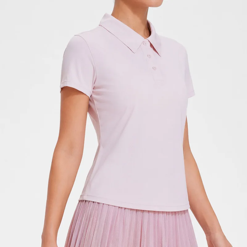 WESTSHAN High Quality EU US Size Women Casual Polo Shirt Breathable Short-Sleeved Elastic Slim-Fit Outdoor Golf Tennis Tshirt