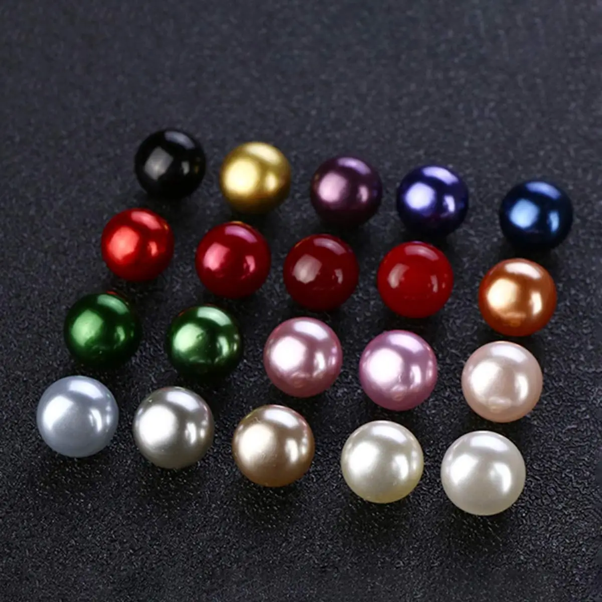 

100PCS Multicolor Imitation Pearl Round Pushroom Shank Button 10mm Handmade Shirt Wedding Dress Cheongsam Crafts Clothes Supplie