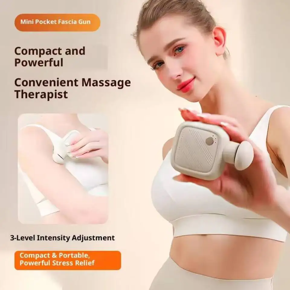 High Frequency Vibration Fascia Gun Portable Electric Massage Gun Mini Body Massage Gun Muscle Relaxation Fascia Masajeador