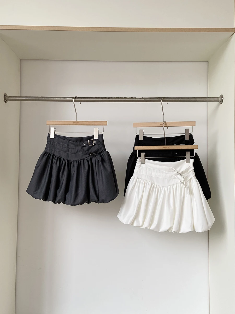 

Black A-Line Skirt Women's High Waist Anti-Light Summer New Style Korean Version Versatile Sweet And Spicy Short Skirt
