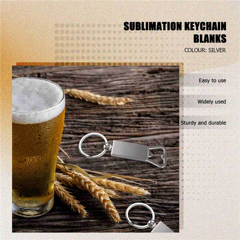 

Премиум-класс, 6-пакет, сублимационные заготовки, брелки, металлическая открывалка для бутылок, прямоугольная сублимация для индивидуального персонализированного сублимационного фото