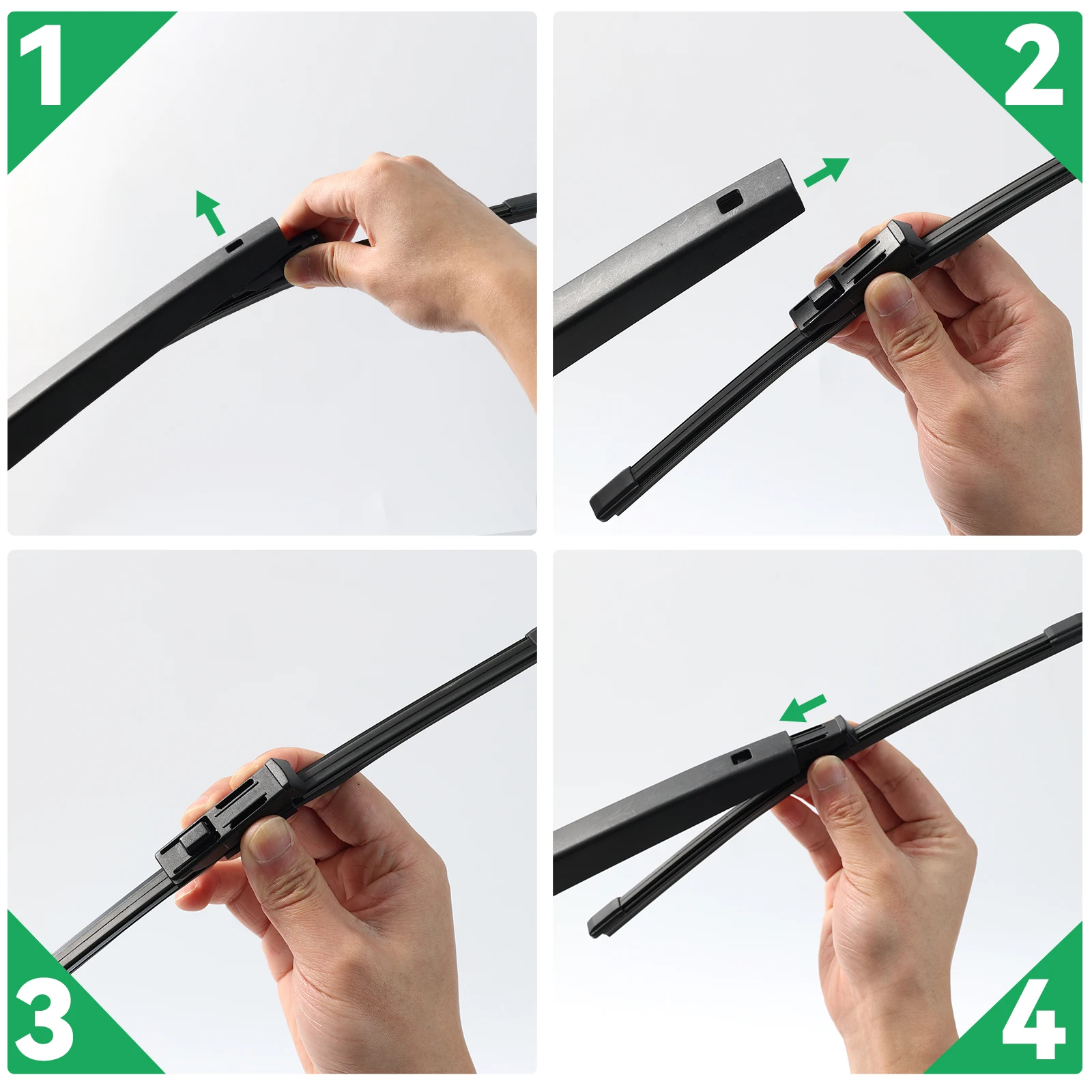 12 "ممسحة 11A955427A9B9 الخلفية ممسحة زجاج أمامي شفرة لشركة فولكس فاجن ID4 ID.4 2020 - 2026 جزء السيارة نافذة نظيفة الزجاج الأمامي فرشاة المطر #6