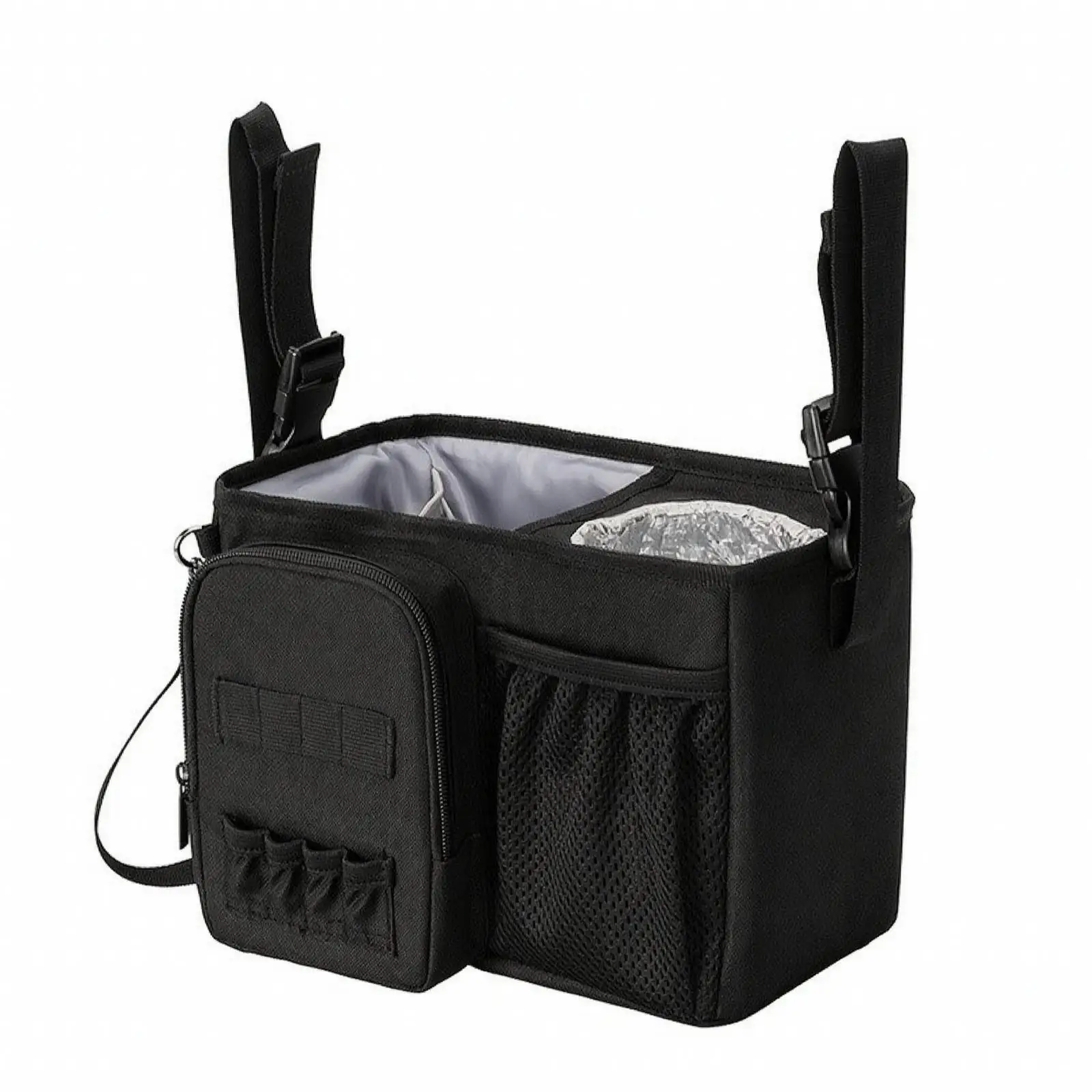 Hanging Golf Cart Storage Bag 600D Oxford Cloth Golf Cart Bag with Insulated Section Lightweight Compact for Golfers
