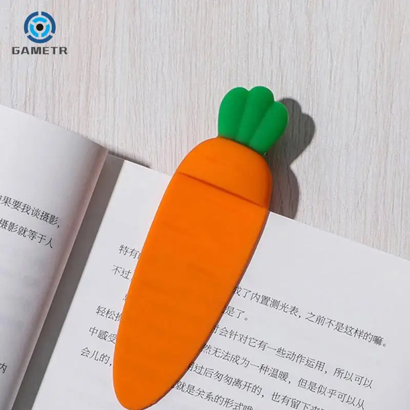 Kawaii Cartoon Carrot Bookmark For Student Book Holder Binder Index Divider Reader Stationery Office School Supplies