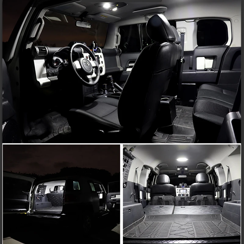 4Pcs/Set For Toyota FJ Cruiser High Brightness Reading Lamp Car Front/Middle Row Reading Light Interior LED Trunk Reading Light
