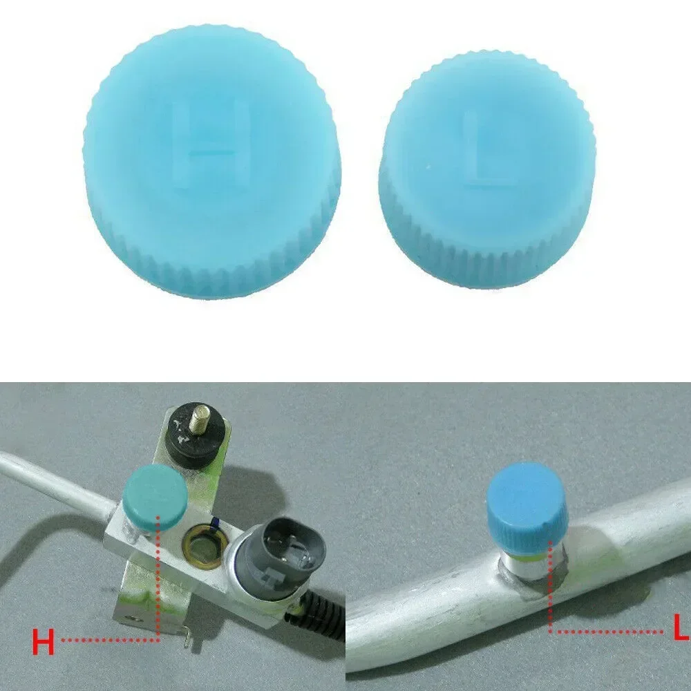 2pcs High / Low Pressure AC A/C System Valve Cap Air Conditioning Service Tool R134a /R12 Car Air Conditioner Accessories
