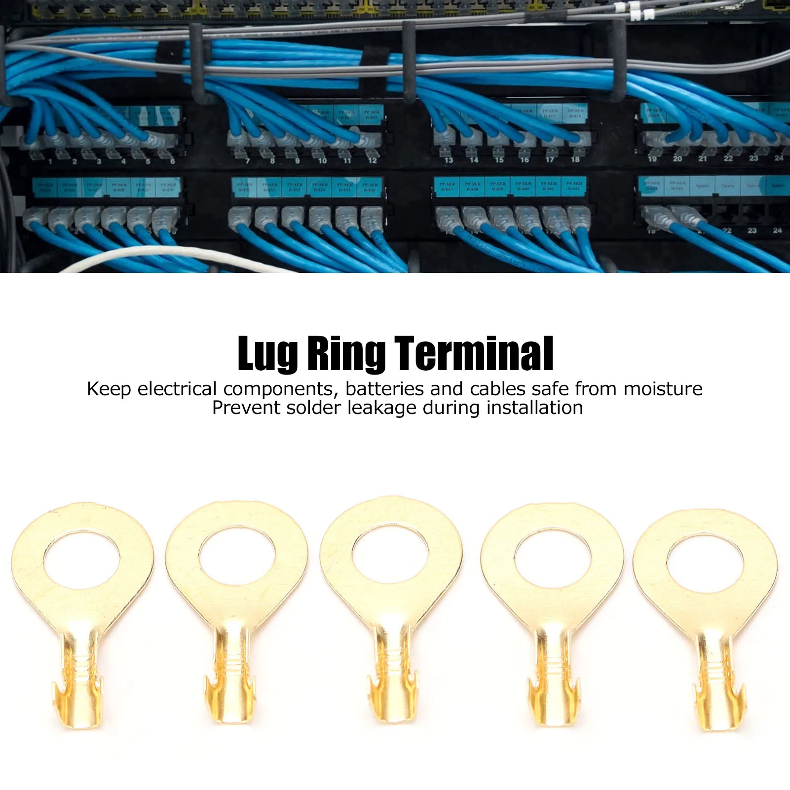 Lug  Terminal Cold Pressed Cable Crimp End Battery Cable Connector M6 6.2mm Battery Cable End Crimp Lug  Terminal