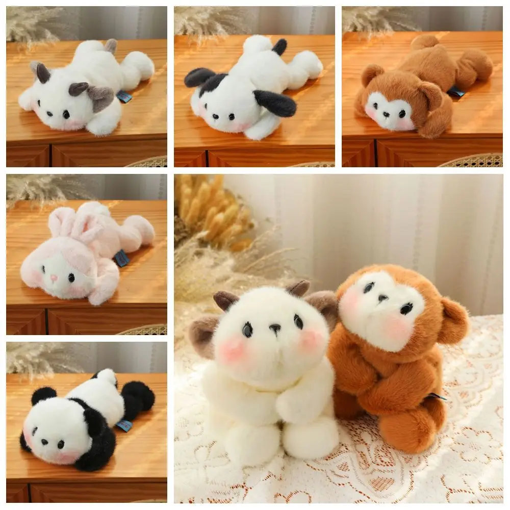 

Home Ornaments Lying Posture Rabbit Plush Doll Fluffy Cat Simulation Animal Toy Soft Stuffed Stuffed Panda Doll Birthday Gifts