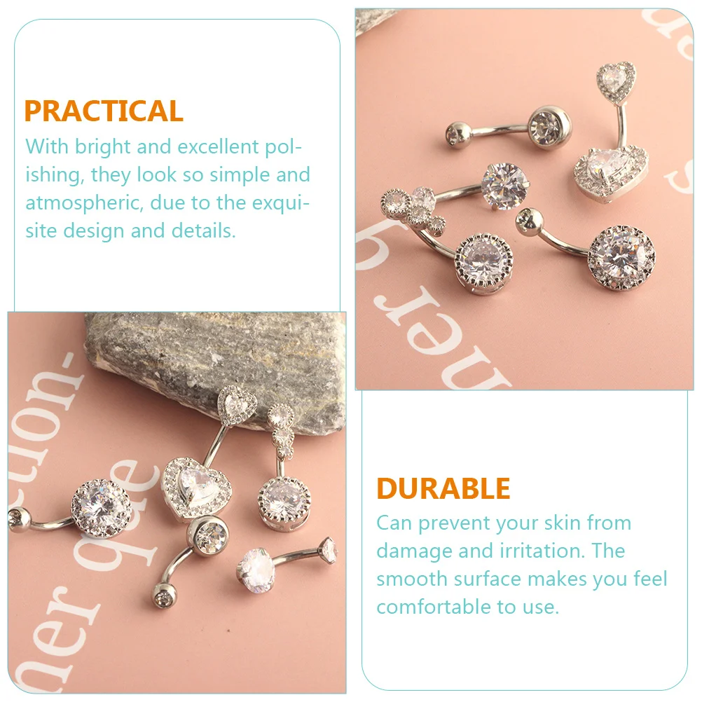 

Rings for Women Copper Stainless Steel Piercing Belly Jewelry Belly Button Rings For Women Fashion Gifts
