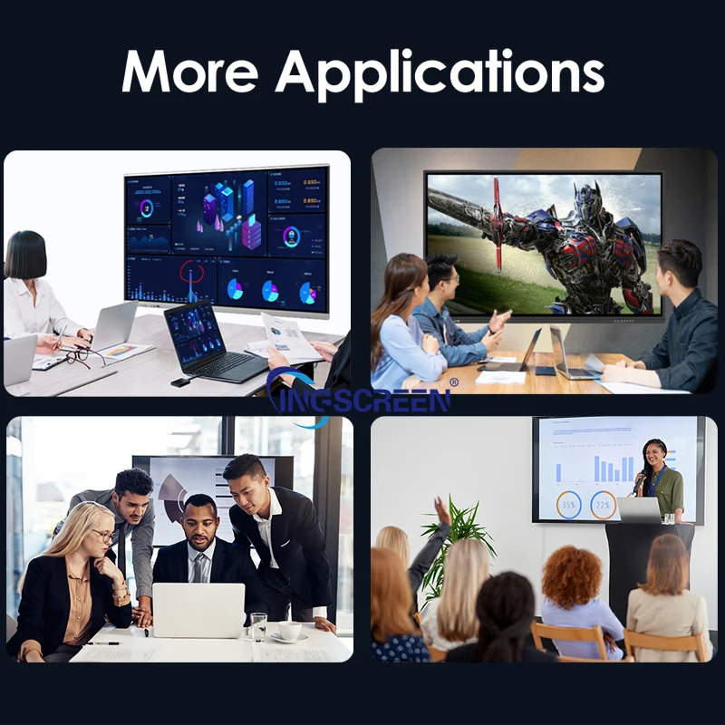 Ingscreen fabricante atacado suporte função de toque 55 65 75 Polegada lcd 4k placa interativa inteligente com android 12.0 8 + 128