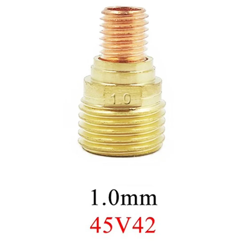 TIG Welding Torch Gas Lens Collets Body 45V42 45V43 45V44 45V45 For Tig WP9 WP20 WP25 Gas Lens 1.0mm 1.6mm 2.4mm 3.2mm Welding
