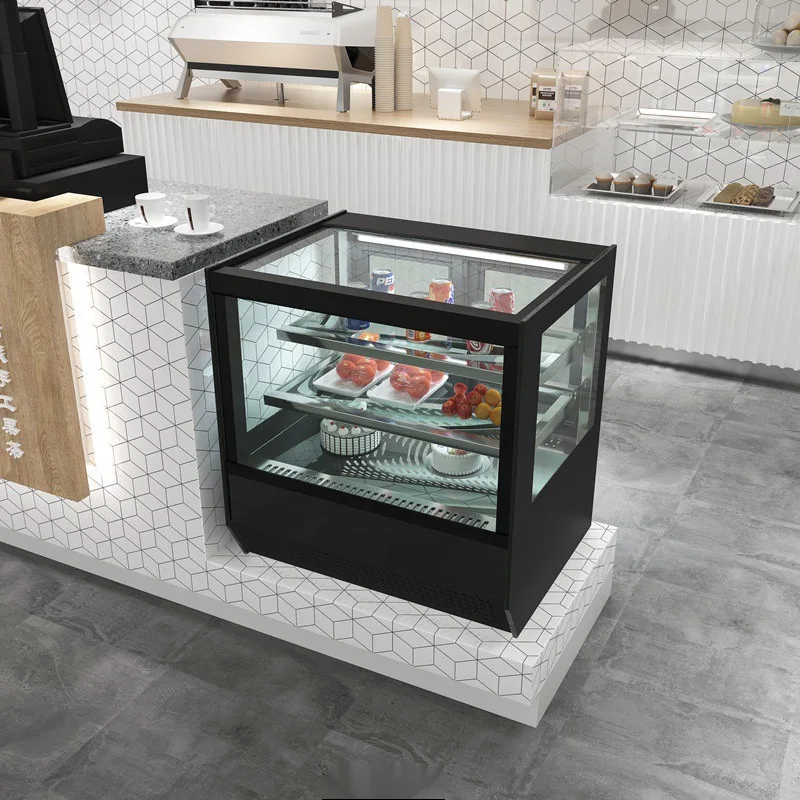 custom.Commercial Desktop Refrigerator-Cooled Cake Display Cabinet Milk Tea Fruit-Keeper Bar Busin