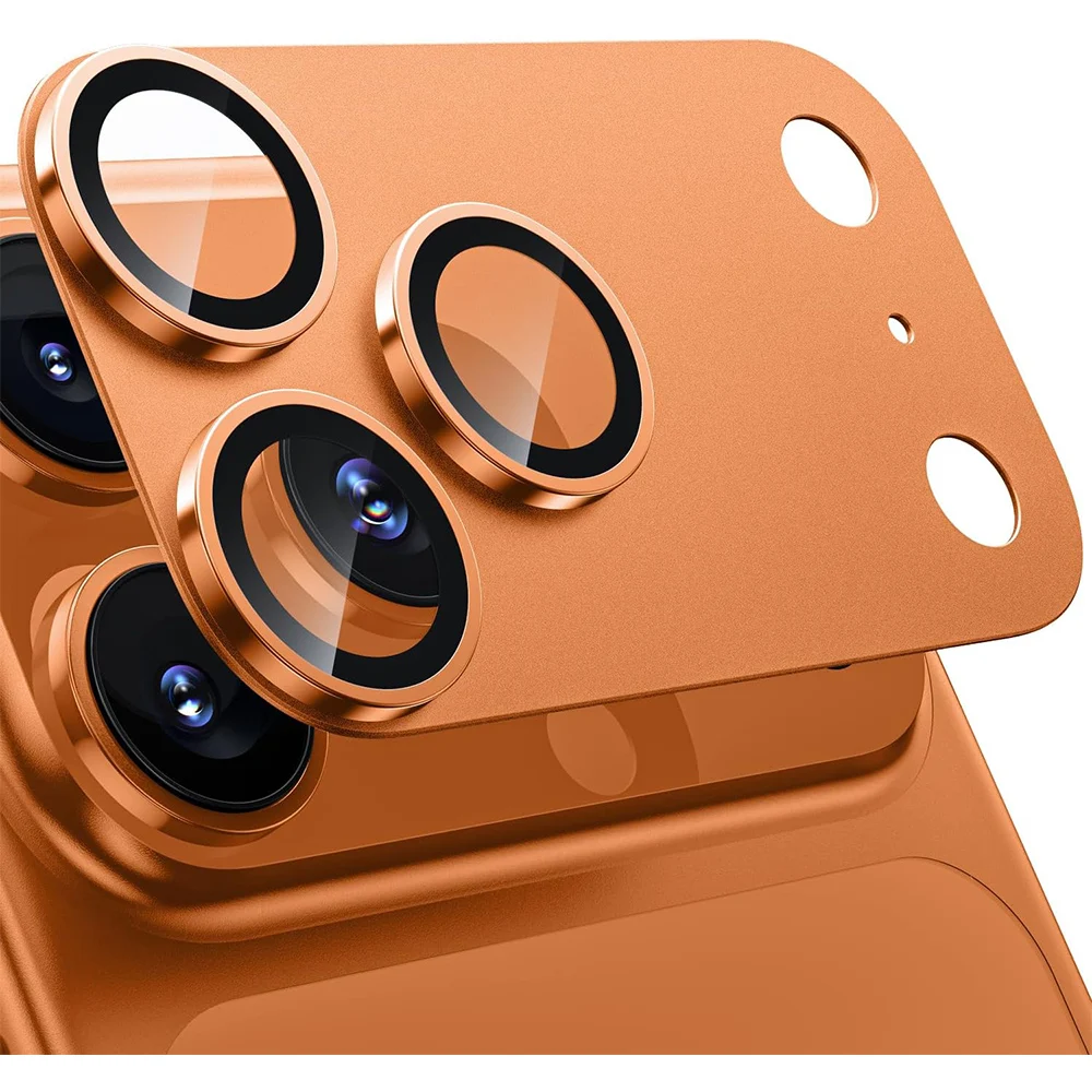 Orange Camera Lens Protector Cover For iPhone 17 Pro Max Air 17Pro iPhone17 Aluminum Tempered Glass Phone Protection Accessories