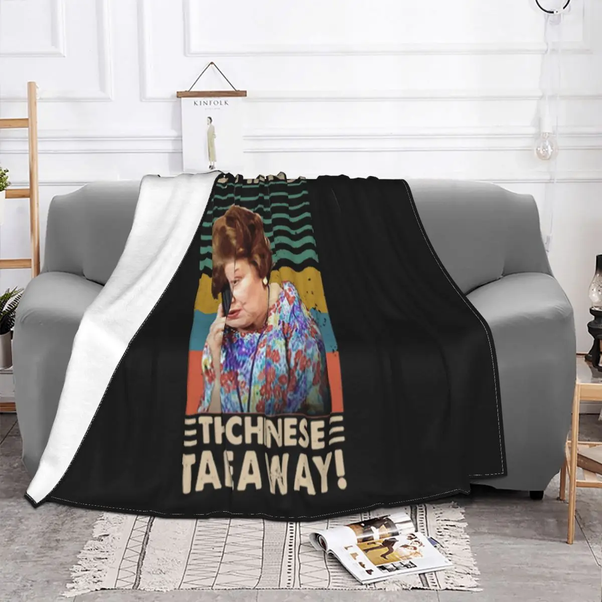 Hyacinth Bucket No This Is Not The Chinese Takeaway Vintage Autumn Women Anime Fitness Throw Blanket