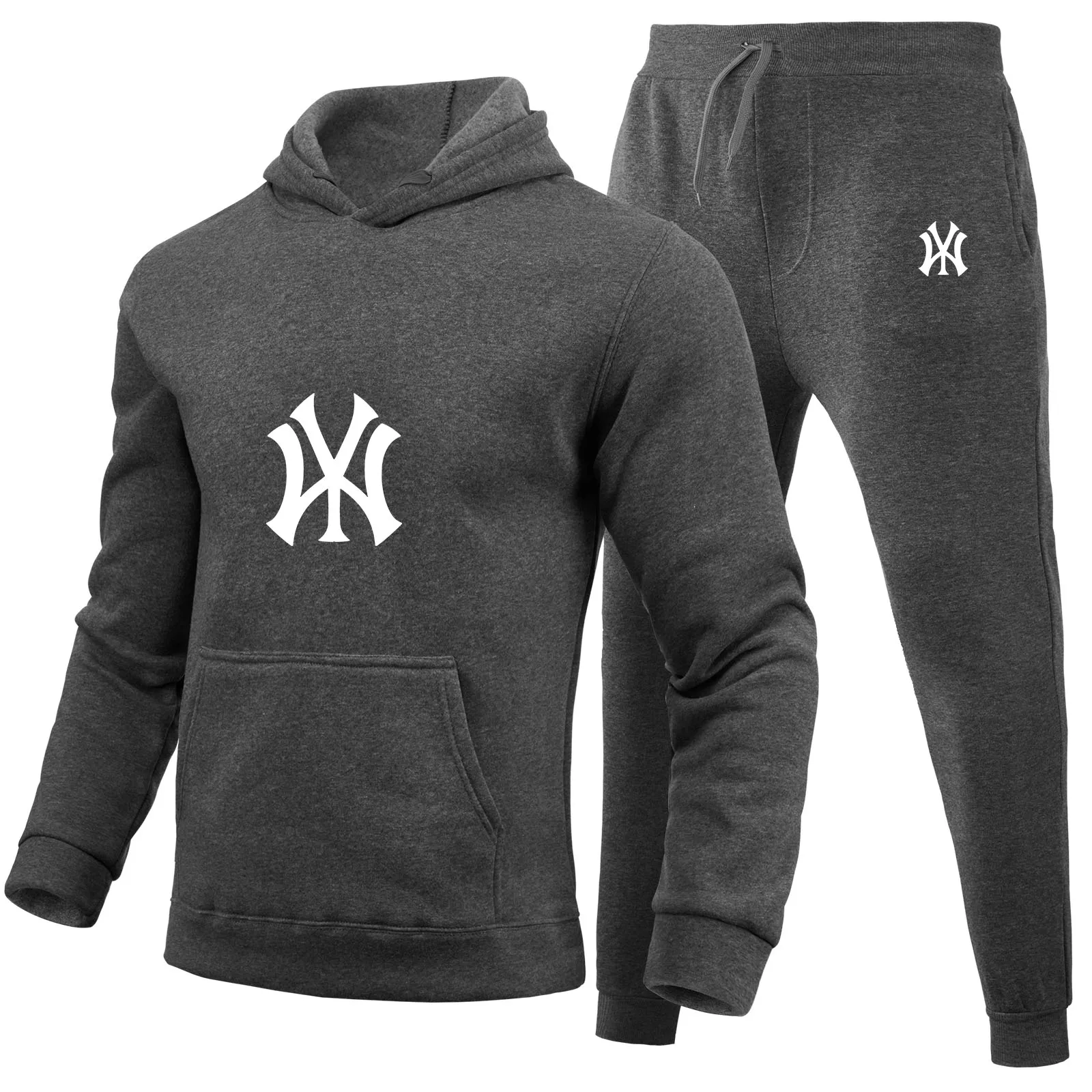 Men\'s Sports Suits Fashion Tracksuit Women Hoodies + Pants Two Pieces Sets Running Casual Sweatshirts Sweatpants Men\'s Clothing