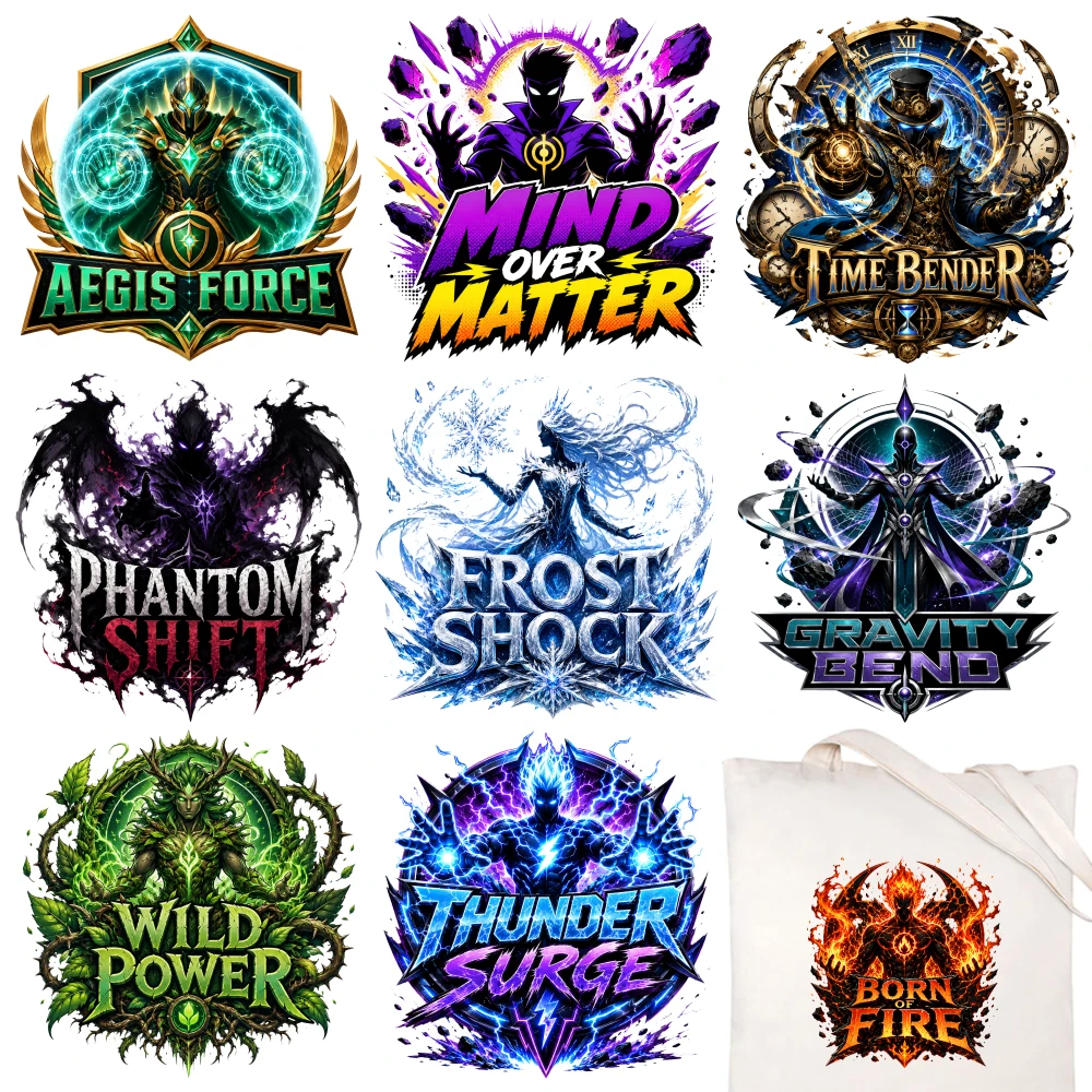 9 Pcs Aegis Force Mind Over Matter Time Bender Phantom Shift Frost Shock Gravity Bend Wild Power Thunder Surge