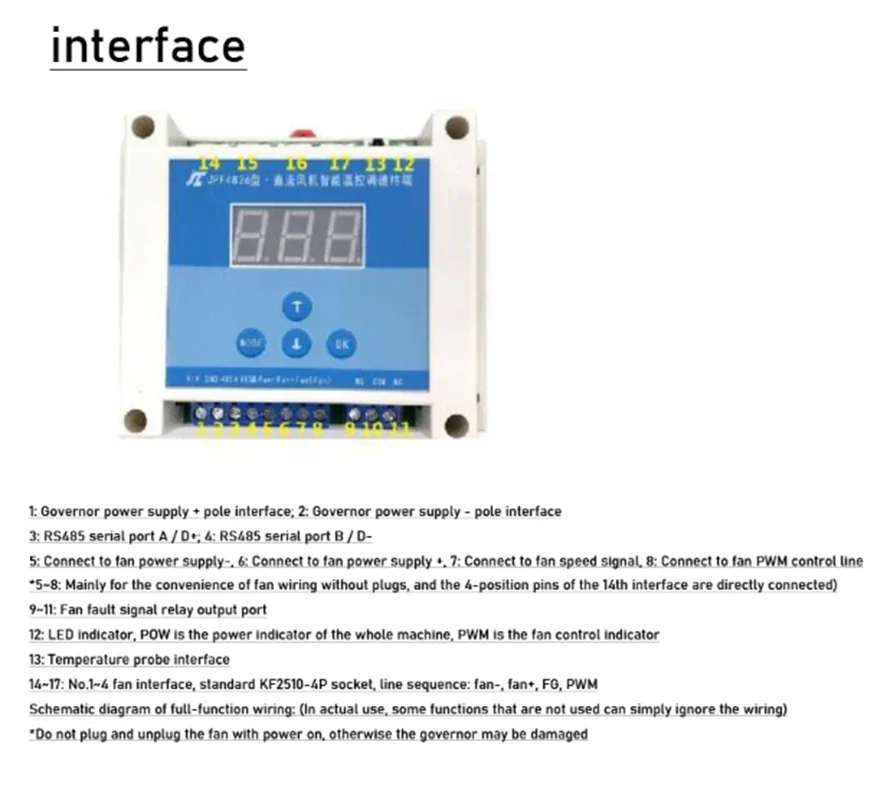 12V 24V 48V 8A PWM DC Fan Temperature Control Speed Regulation Controller Temp Display Monitor Digital Thermostat FAN Governor