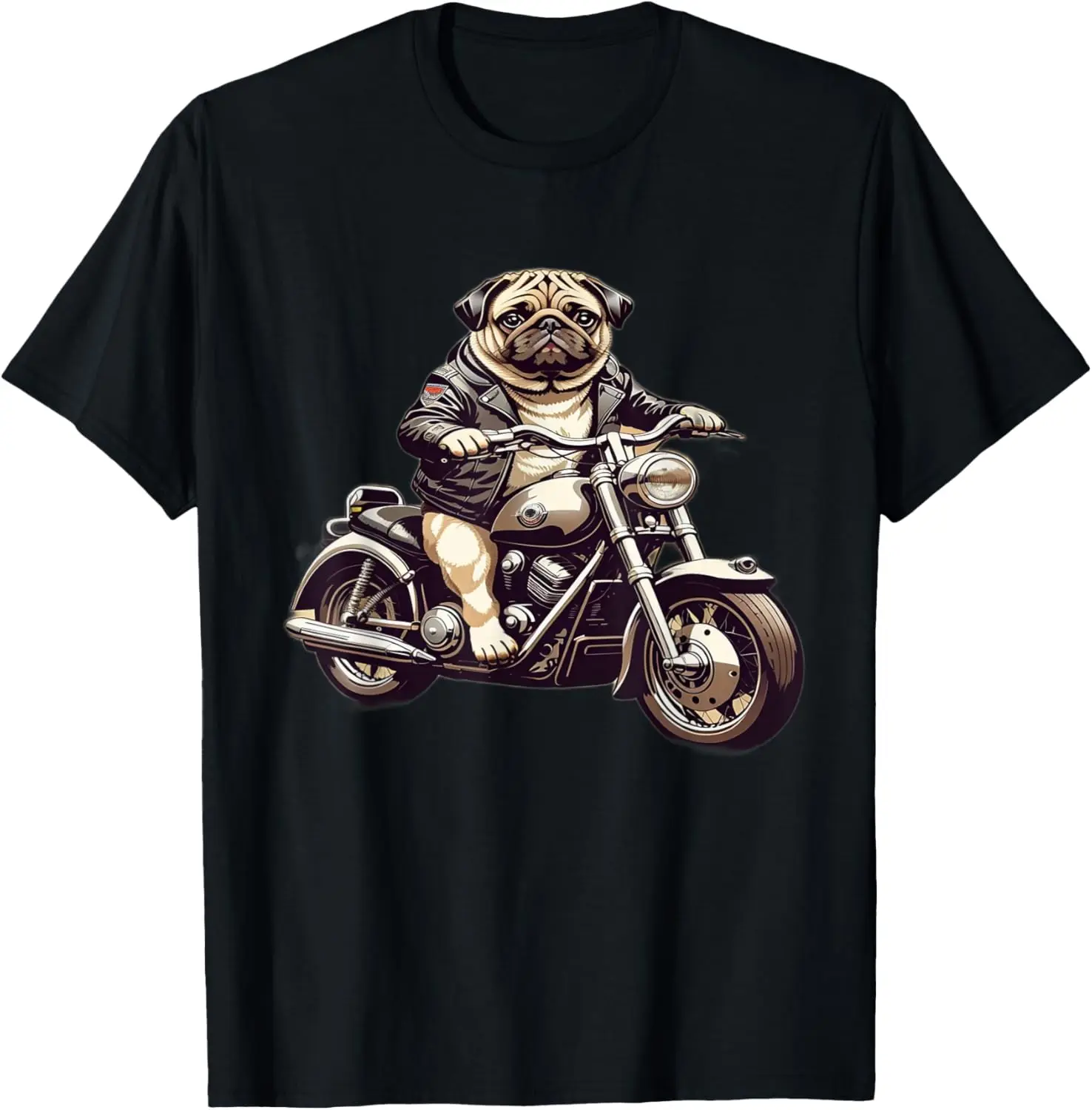 

Pug Riding Motorcycle Biker Pug Classic Vintage Motorcycle T-Shirt