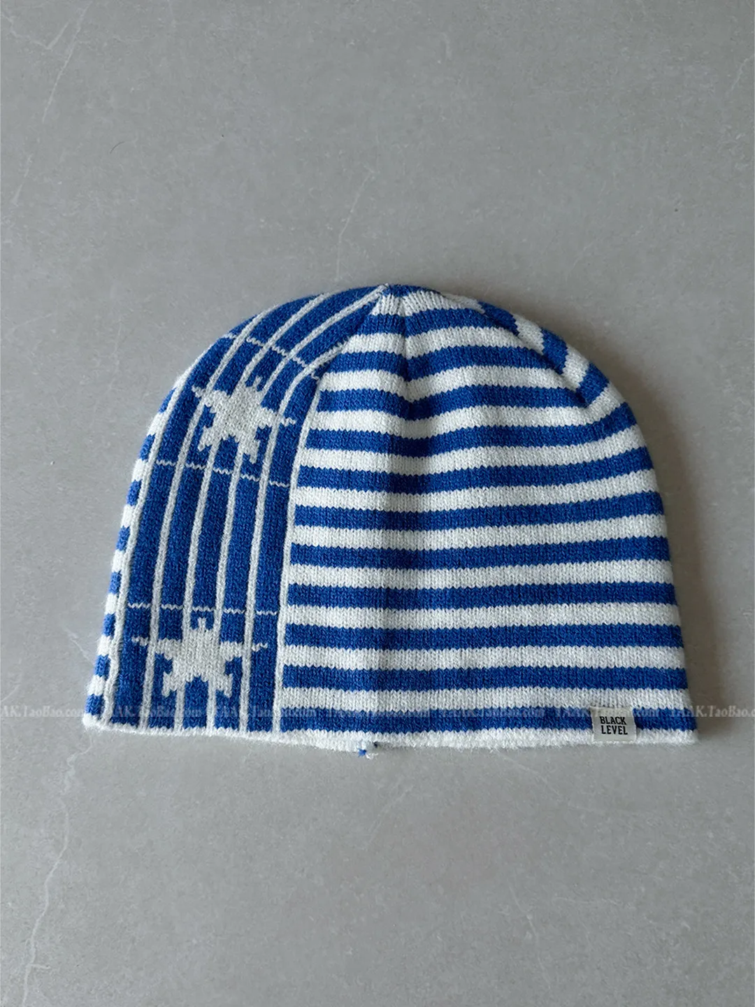 Autumn Winter Unisex Korean Striped Knit Beanie With Star Embroidery Slouchy Pull‑On Skull Cap Soft Warm Stretchy Knitted Hat