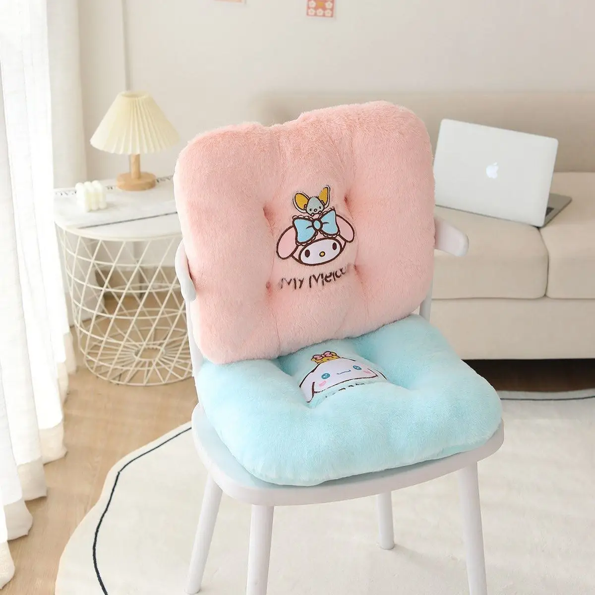 Girly cute Cinnamoroll Kuromi My melody stool creative cushion Kawaii Sanrio autumn and winter warm student classroom cushion