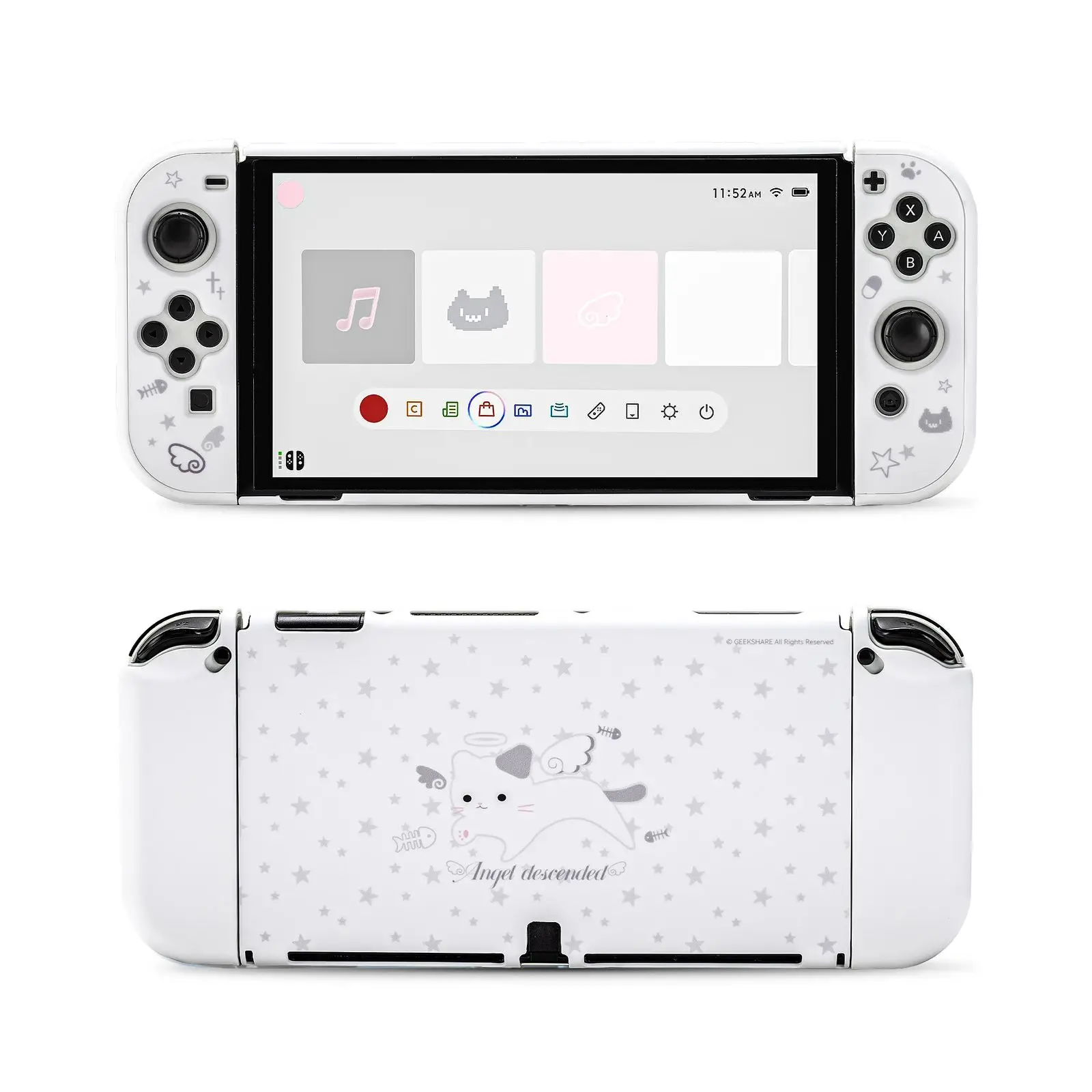 Etui ochronne GeekShare Slim kompatybilne z Switch 2-2025, twarda obudowa do Switch OLED, Angel Descended — zdjęcie produktu 7