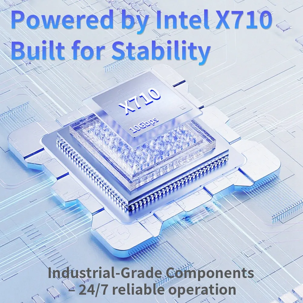 Classic-X710-DA4 Pcie X8 LAN Ethernet Card SFP+10 Gigabit Quad Port NIC Fiber Network Adapter For Server NAS Esxi Freenas