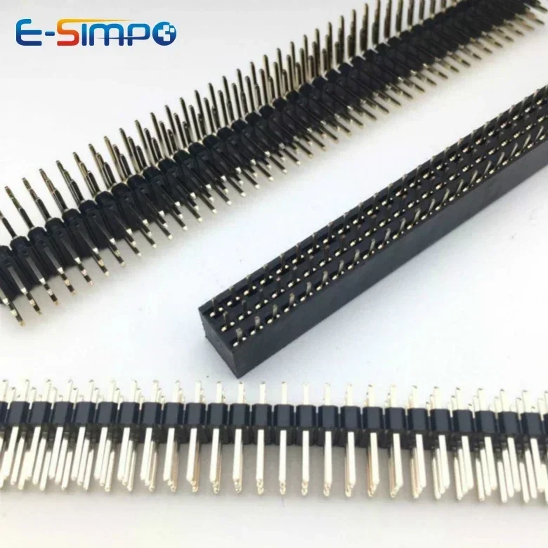 5 sztuk 2.54mm 3*40P potrójny rząd prosty 90D kąt prosty R/A Breakaway Rohs złoty PCB męski żeński złącze pinowe 3x40pin — zdjęcie 6
