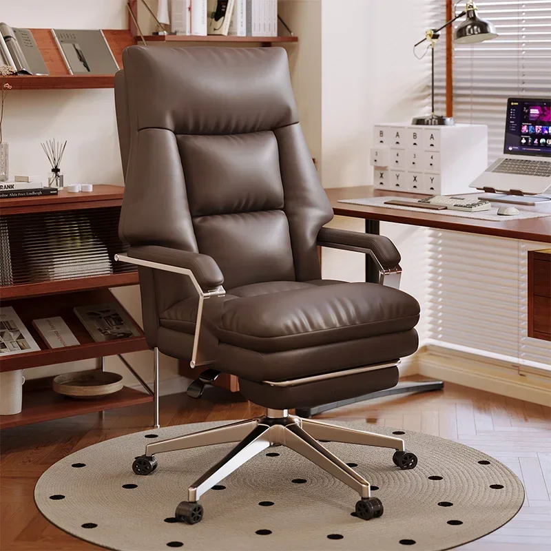 

Кожаное эргономичное кресло-реклайнер для отдыха, удобное для работы за компьютером, для дома и офиса, современная мебель