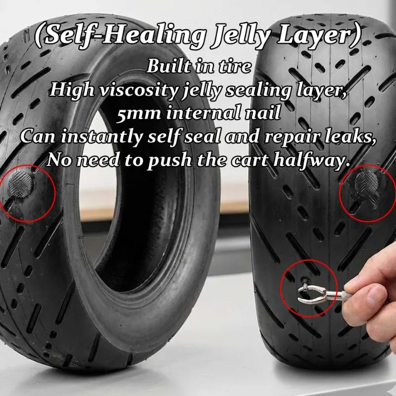

CST 90/65-6.5 Self-Repairing Flat Tire for Kukirin G4 11" Scooter, Vacuum Tubeless, Puncture-Proof Automatic Sealant Replacement