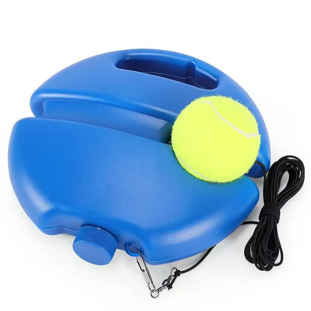 Single Player Tennis Trainer Set Elastic Rope Rebound Ball Sturdy Base Practice Accessory Outdoor Fitness Sports Tool
