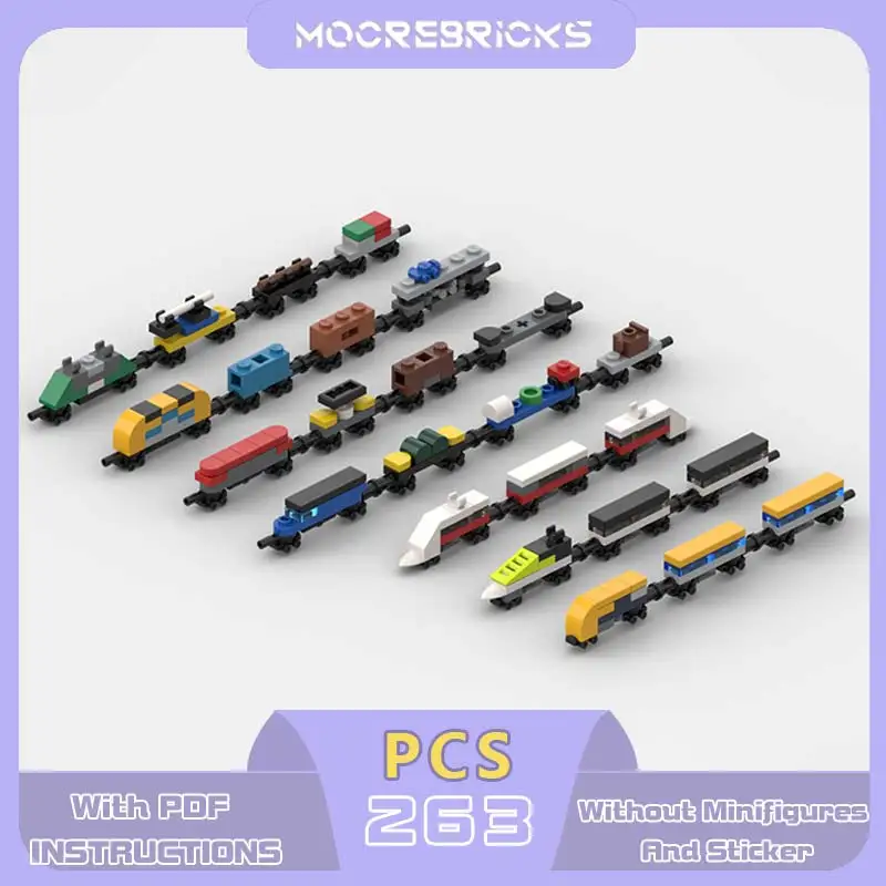 Klassieke Teeny Trains Serie Auto Model Trein Modulaire MOC Bouwstenen Modulaire Monteren Technologie Bricks Speelgoed Kerstcadeaus