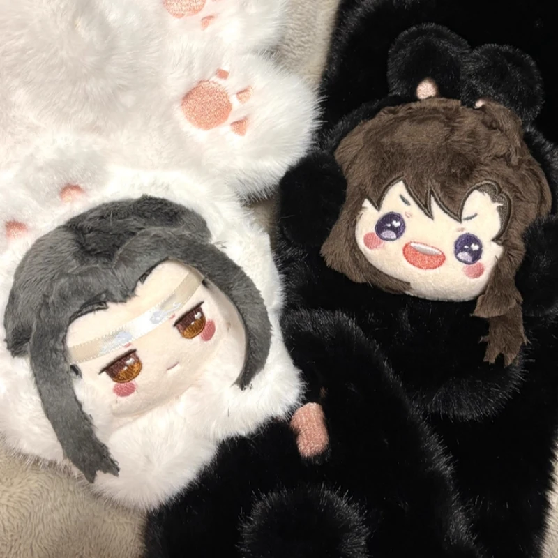 Genuine Mo Dao Zu Shi Cartoon Peripheral Scarf Milk Whirring Series Cute Plush Scarf Lan Wangji Wei Wuxian Decor  Birthday Gifts