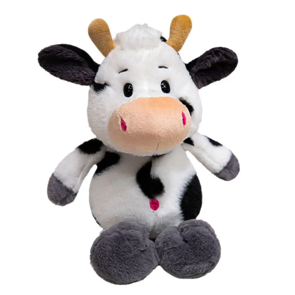 

Cute Animal Cattle Animal Plush Doll Stuffed Cow Bull Simulation Milk Cow Plush Doll Fluffy 25cm Cow Plush Toy Birthday Gift