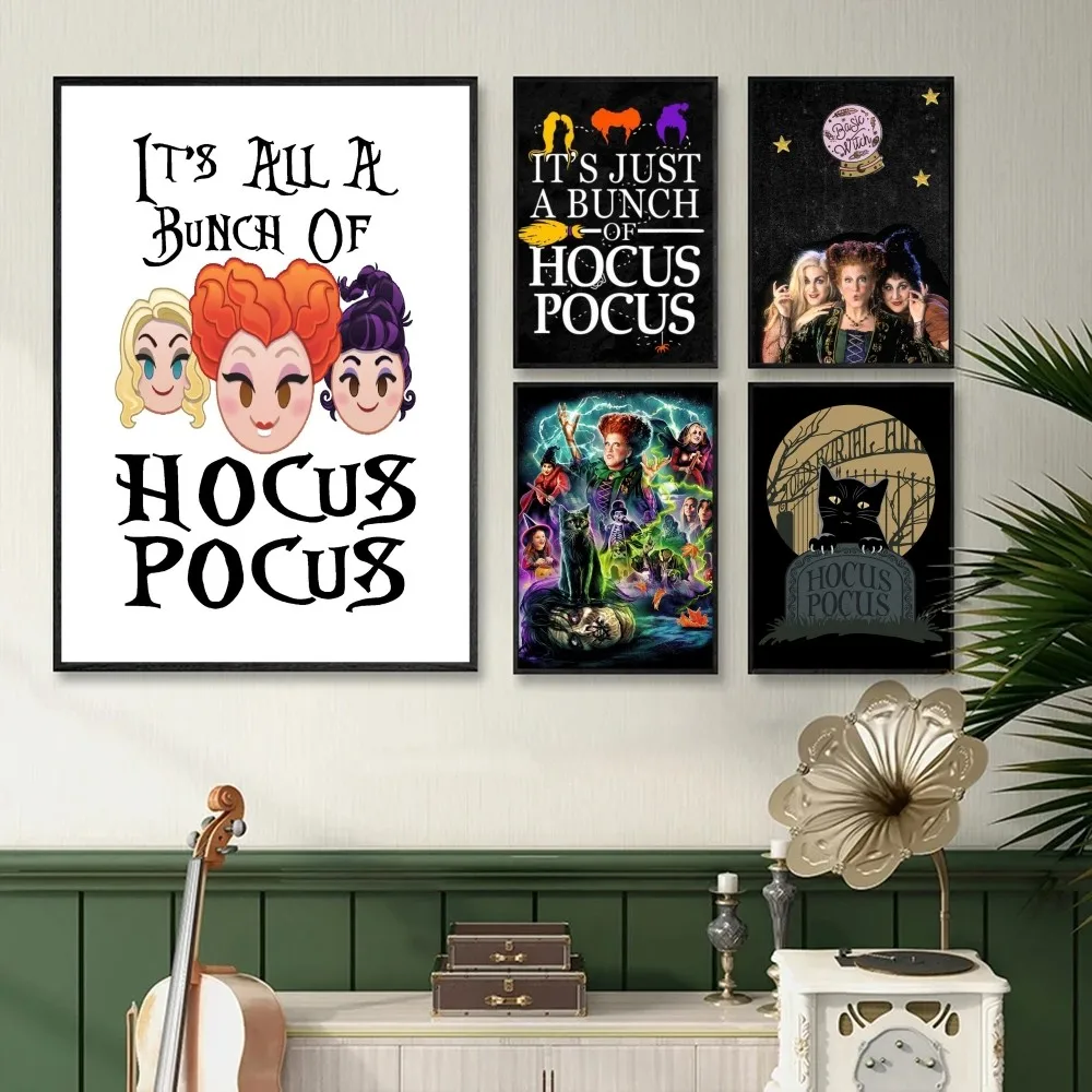 1 szt. Disney Hocus Pocus naklejki plakatowe ściana artystyczna malowidła ścienne dekoracja do pokoju gry prezenty Kawaii HD malowanie kocie