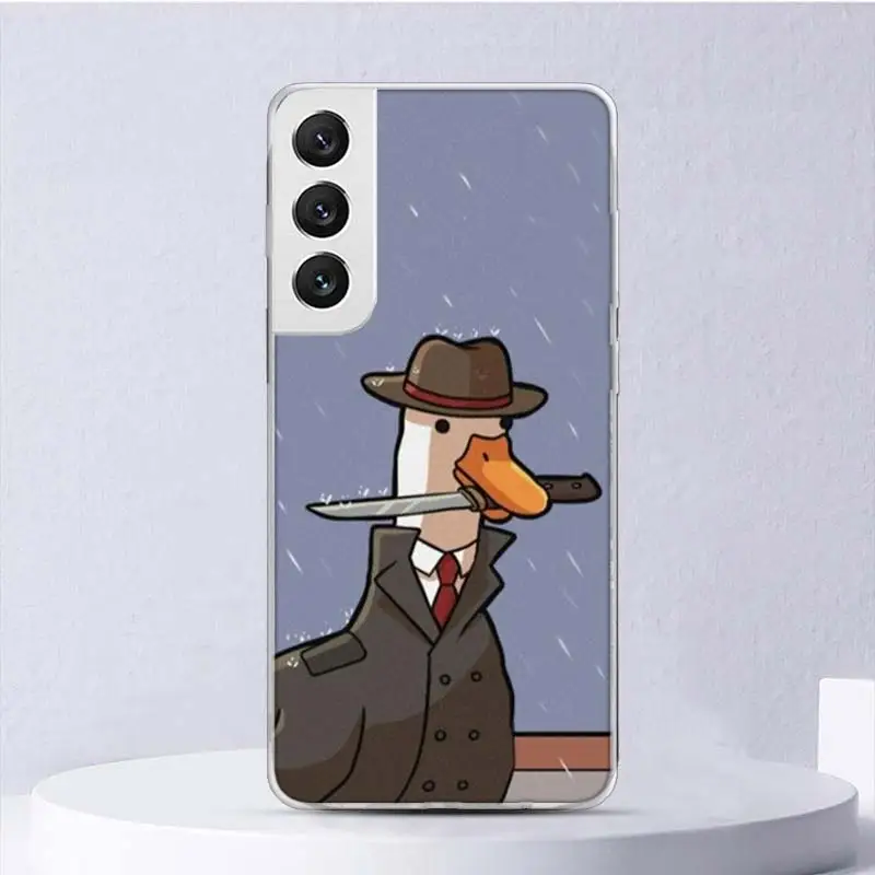 Cartoon Cute Goose Game Soft Case For Samsung Galaxy M12 M21 M30S M31 M32 M51 M52 Phone Cover Note 8 9 10 + 20 Ultra J4 J6 Plus