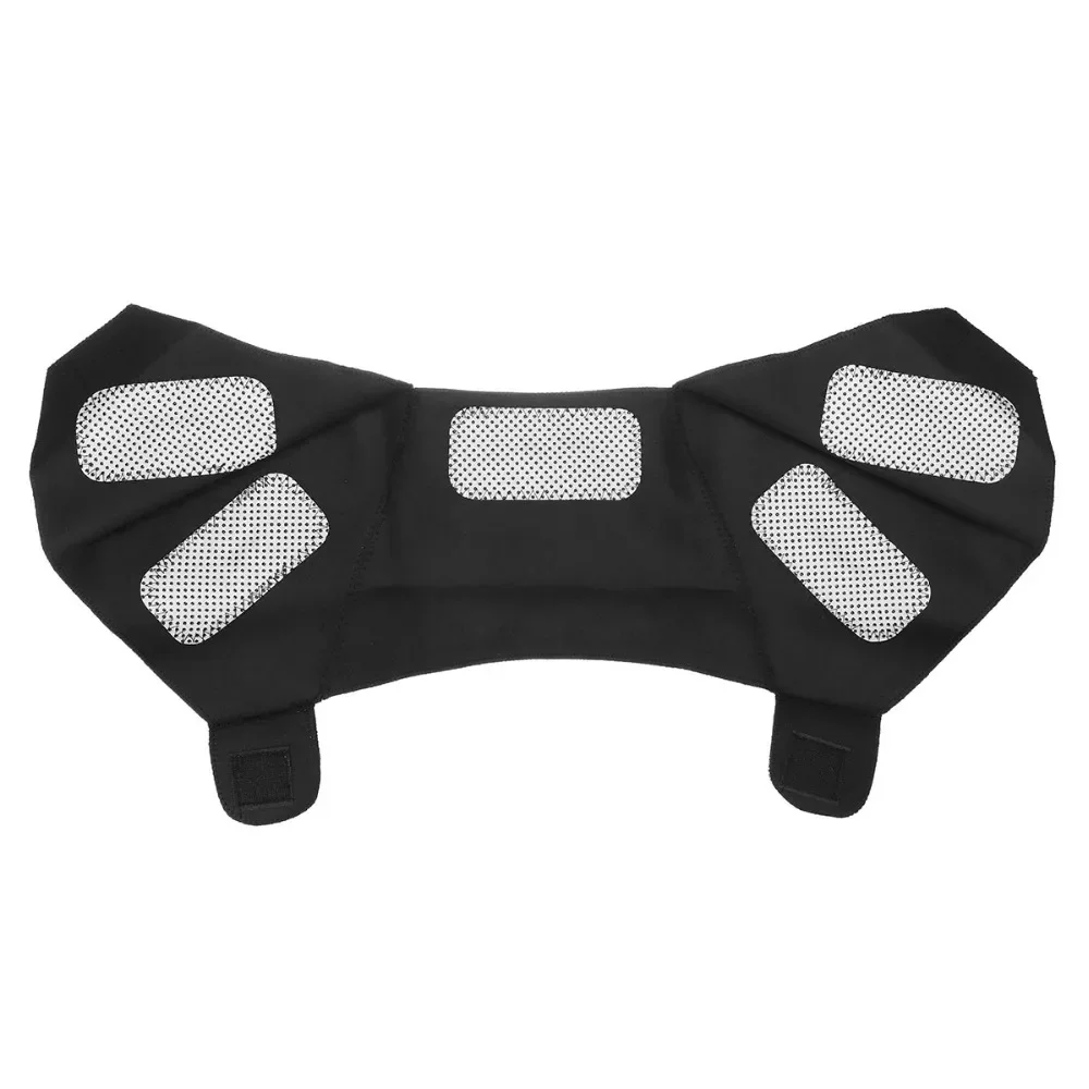 1PC Double Tourmaline Self-heating Shoulder Support Brace Magnetic Therapy Heat Belt Pain Relief Elastic Pad Massager Women Men