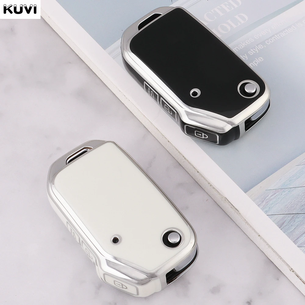 TPU Car Flip Key Case Cover Shell For KIA Sportage R GT Stinger GT Sorento Ceed CD Cerato Forte 2018 2019 Protected Fob Bag