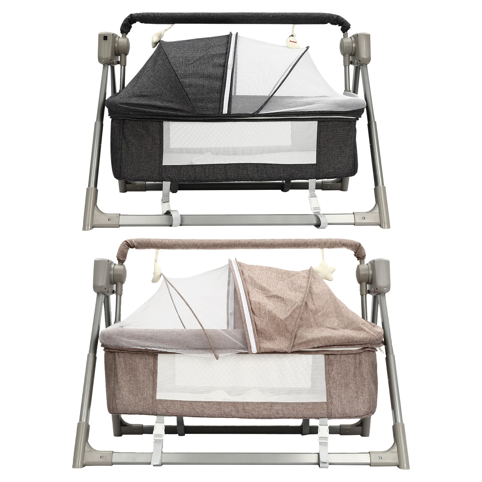

Foldable Electric Cradle Baby Swing Bed Music Remoter Control Automatic Rocker Sleeping Basket Cot for Aged 0-36 Months Babies