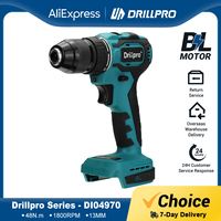 Drillpro 13mm Cordless Drill screwdriver Rechargeable Electric Screwdriver Multi-function Power Tools For 18V Battery