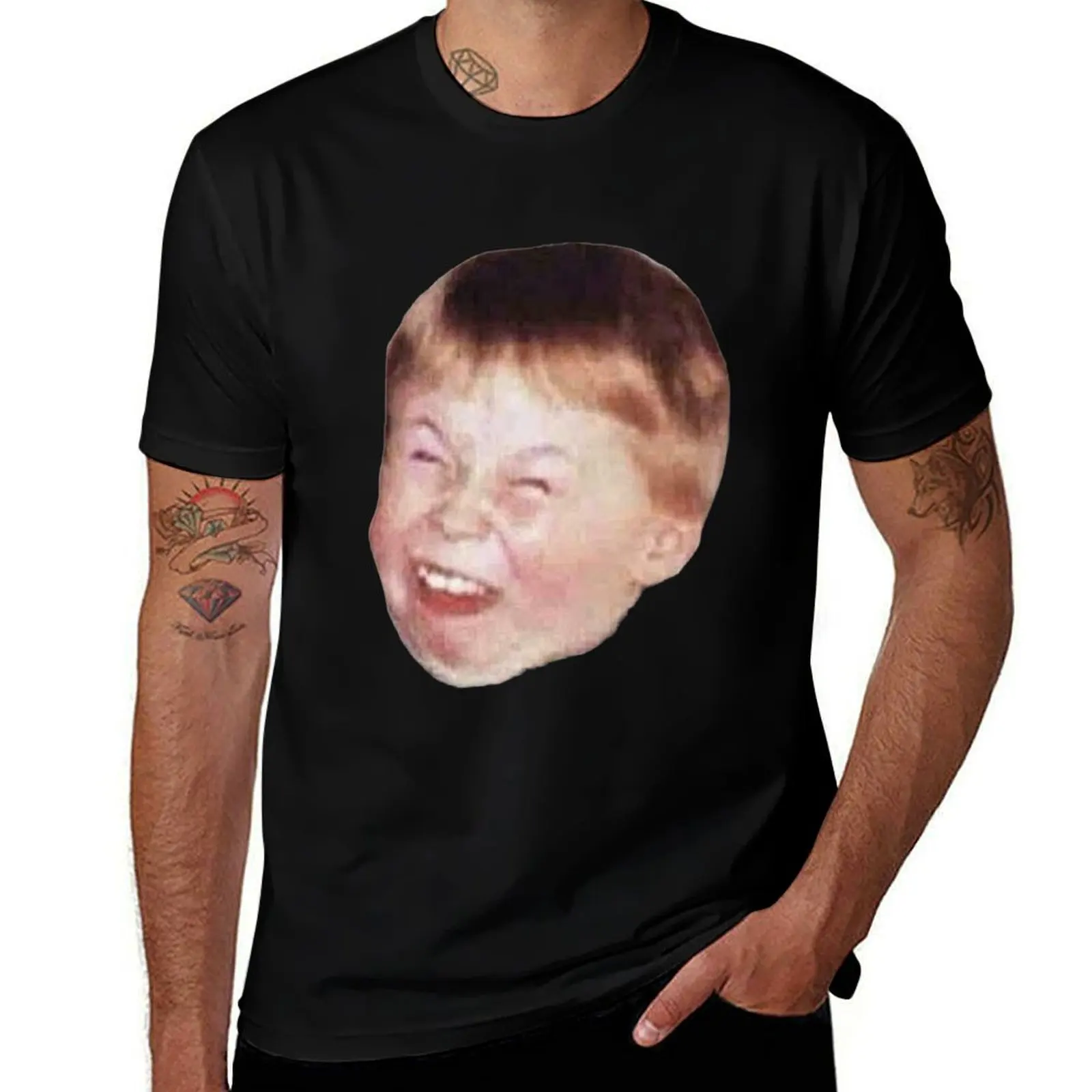 Little Kid Redhead Fat Laughing Mocking Funny Meme Face T-Shirt Holiday Party for Men T-Shirt